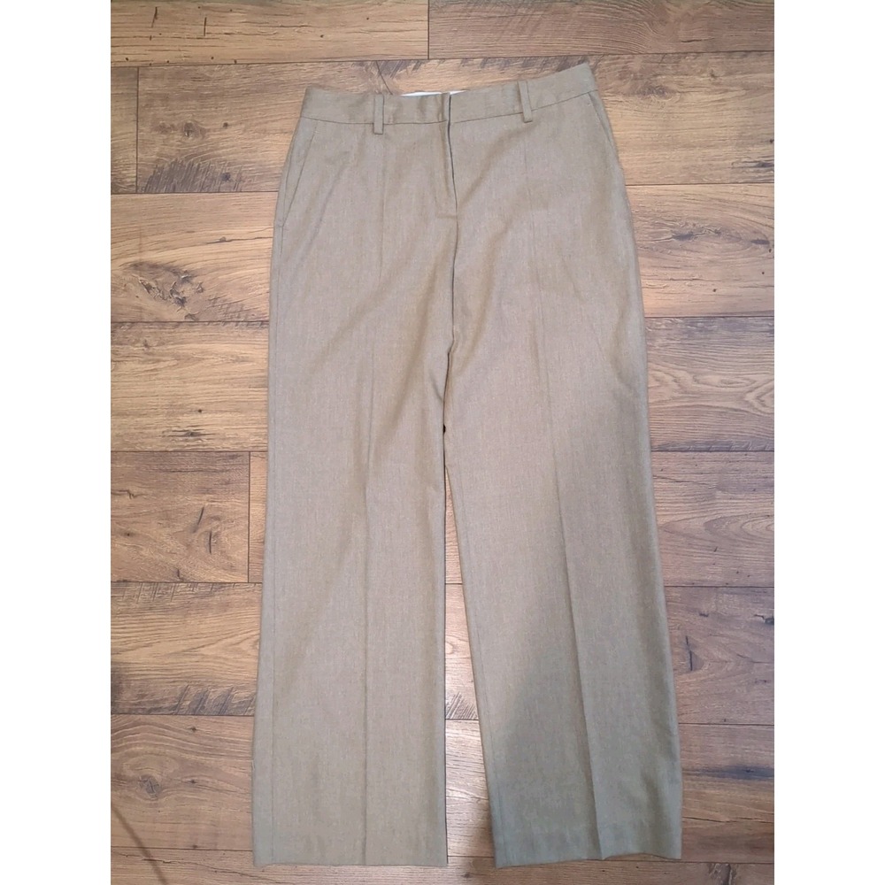 NWT $695 Lafayette 148 NY Bleecker Womens Sz 10 Straight Leg Wool Cashmere Pants